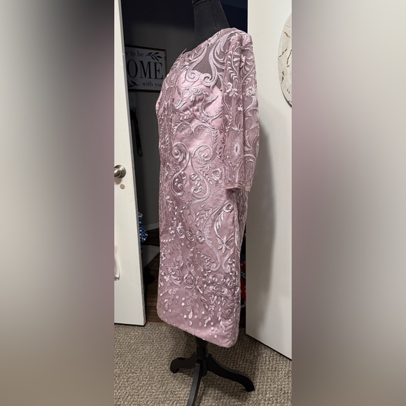 JJ's House Sheath Scoop Neck Lace Mother of the Bride Dress | Size 20W - Picture 5 of 9